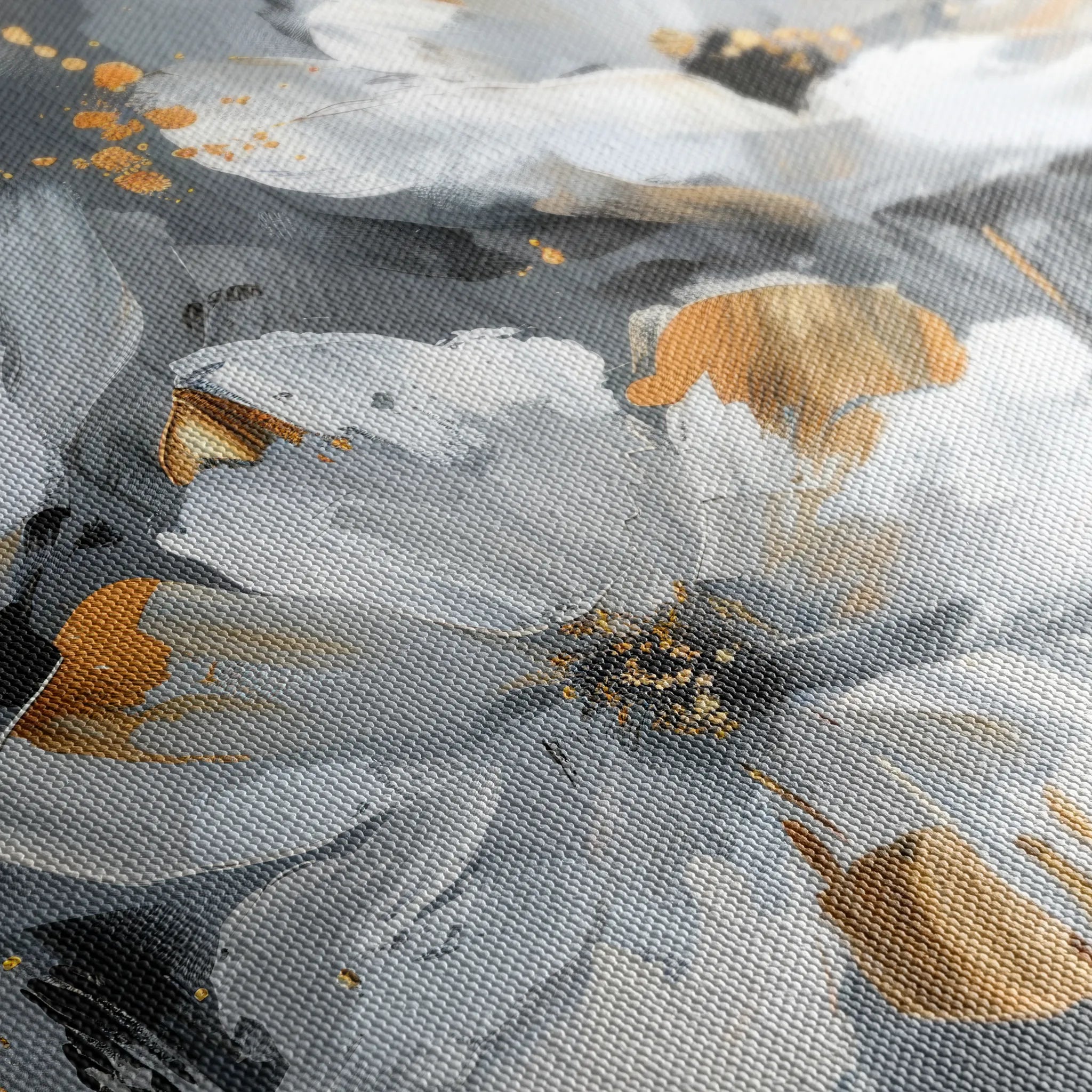 Floral 465 Canvas Art 60 x 40 cm / Black