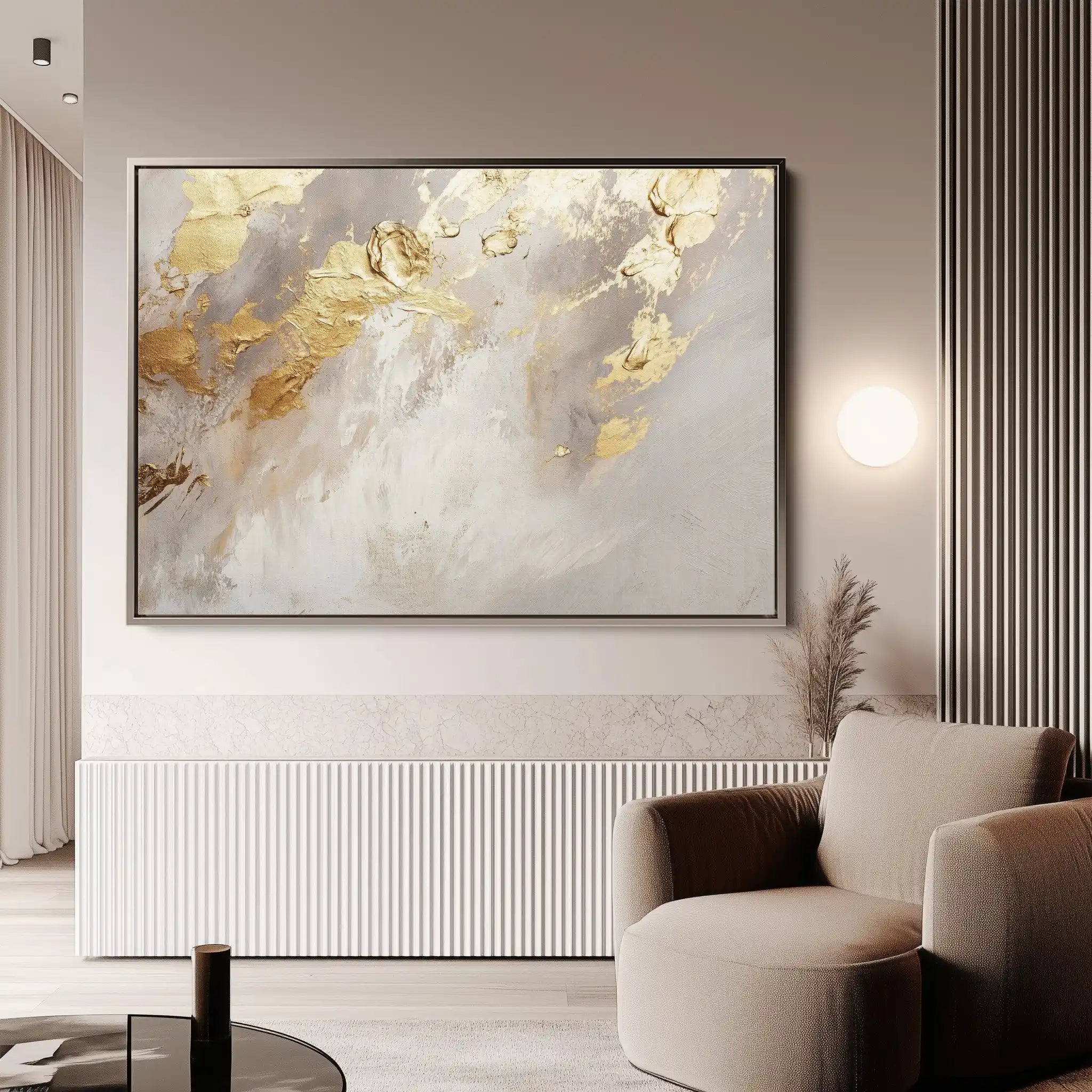 Abstract 466 Canvas Art 60 x 40 cm / Black