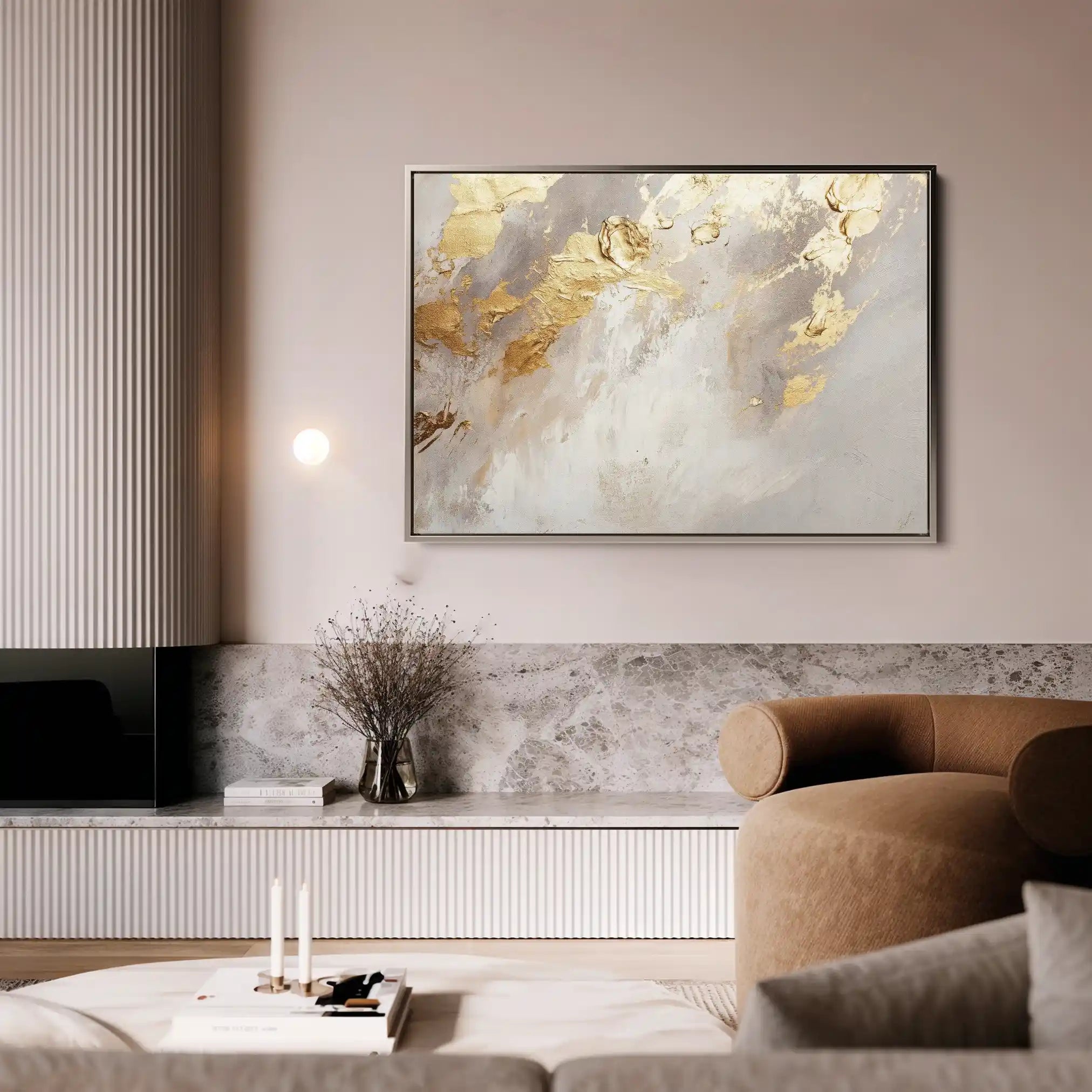 Abstract 466 Canvas Art 60 x 40 cm / Black