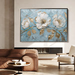 Floral 466 Canvas Art 60 x 40 cm / Black