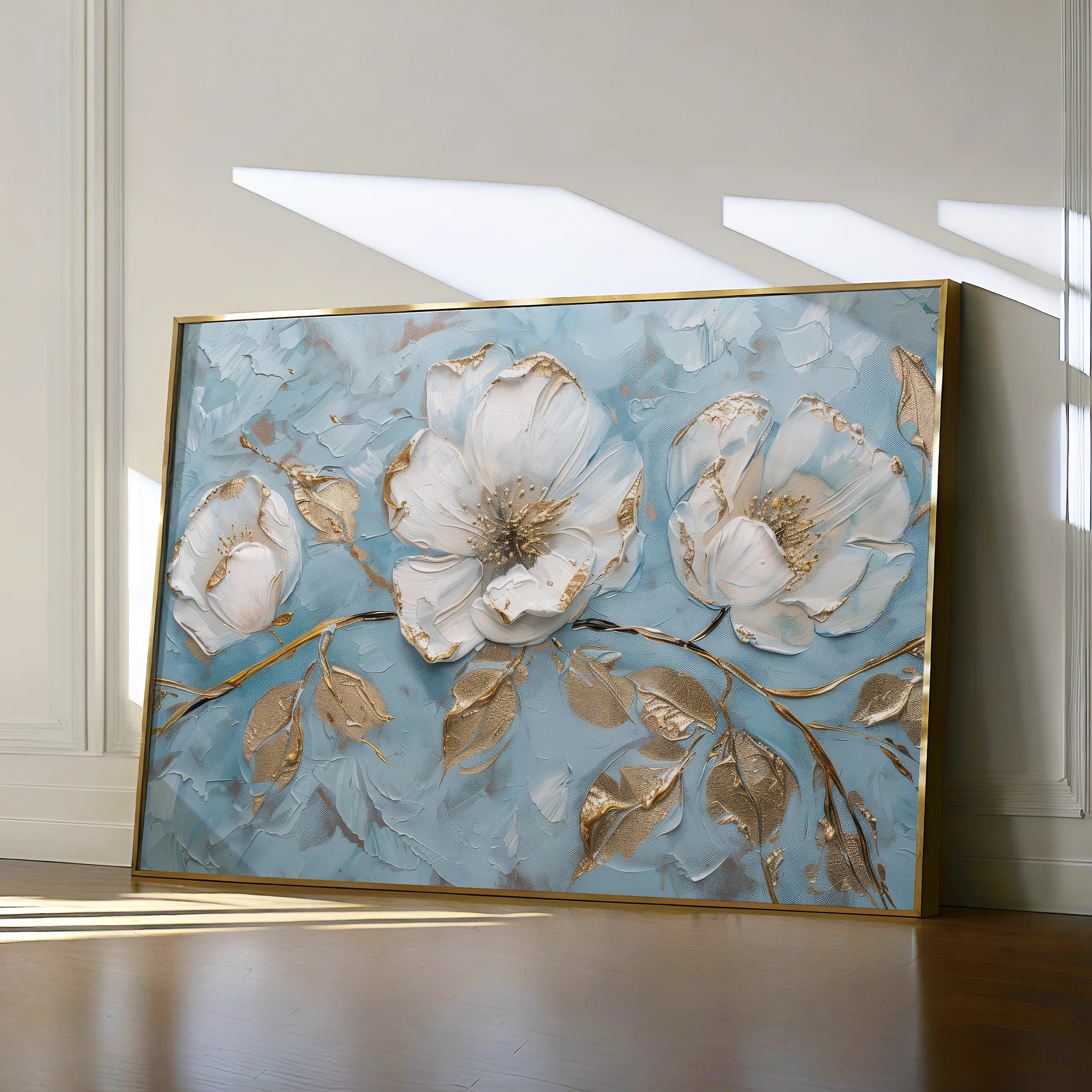 Floral 466 Canvas Art 60 x 40 cm / Black