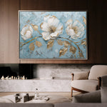 Floral 466 Canvas Art 60 x 40 cm / Black