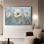Floral 466 Canvas Art 60 x 40 cm / Black