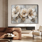 Floral 467 Canvas Art 60 x 40 cm / Black