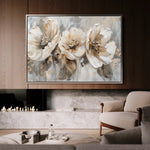 Floral 467 Canvas Art 60 x 40 cm / Black