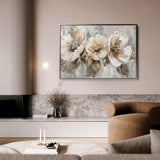 Floral 467 Canvas Art 60 x 40 cm / Black