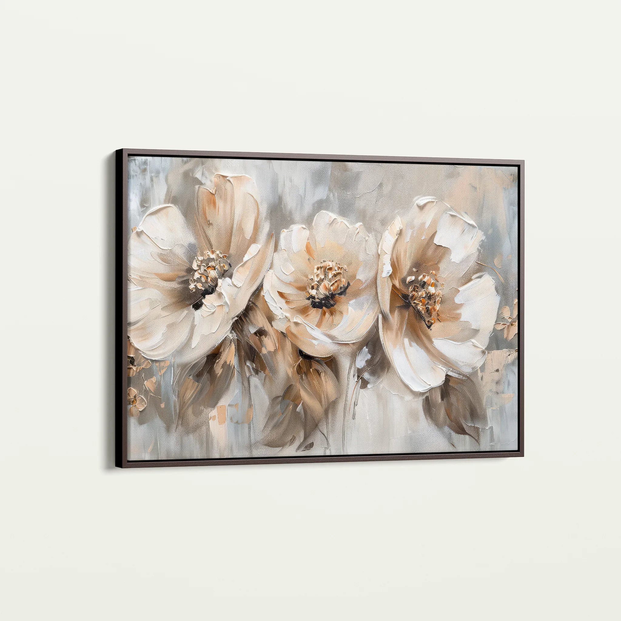 Floral 467 Canvas Art 60 x 40 cm / Black