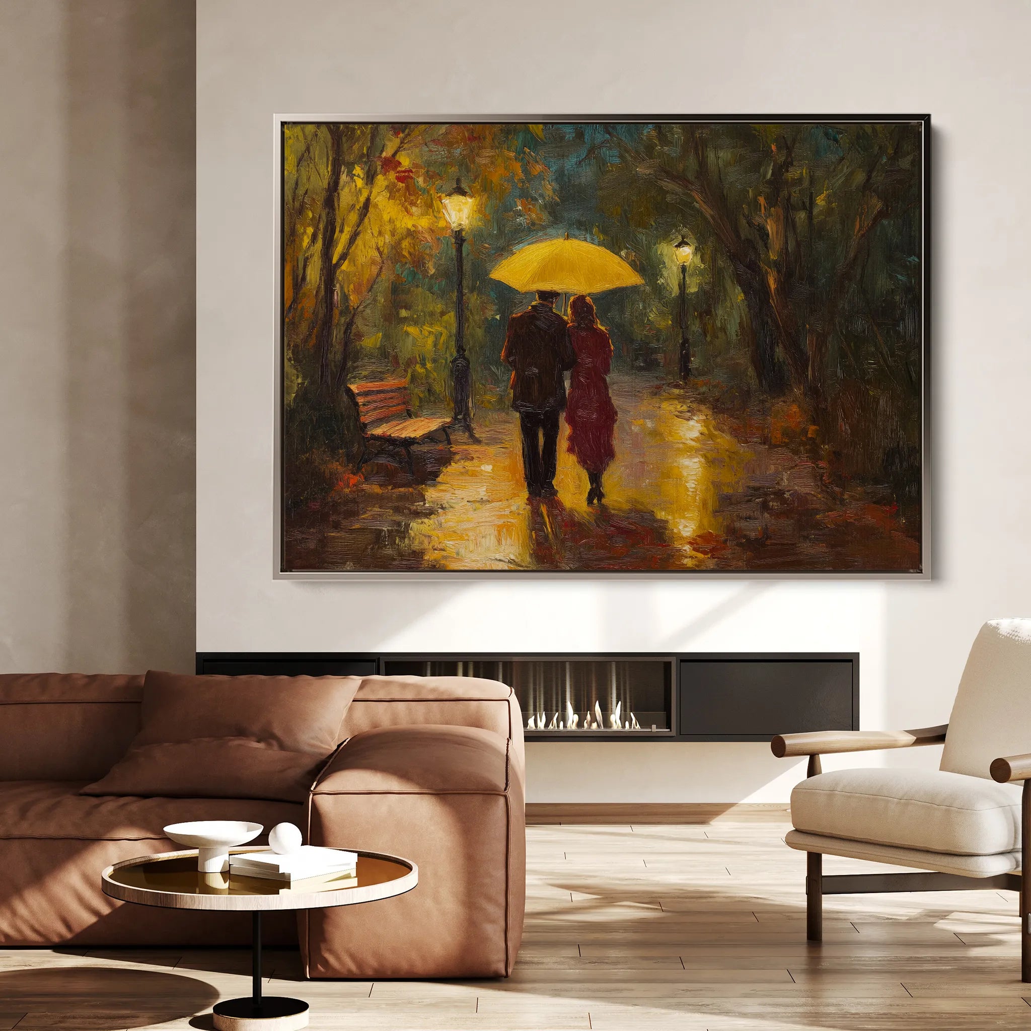 Landscape 467 Canvas Art 60 x 40 cm / Black