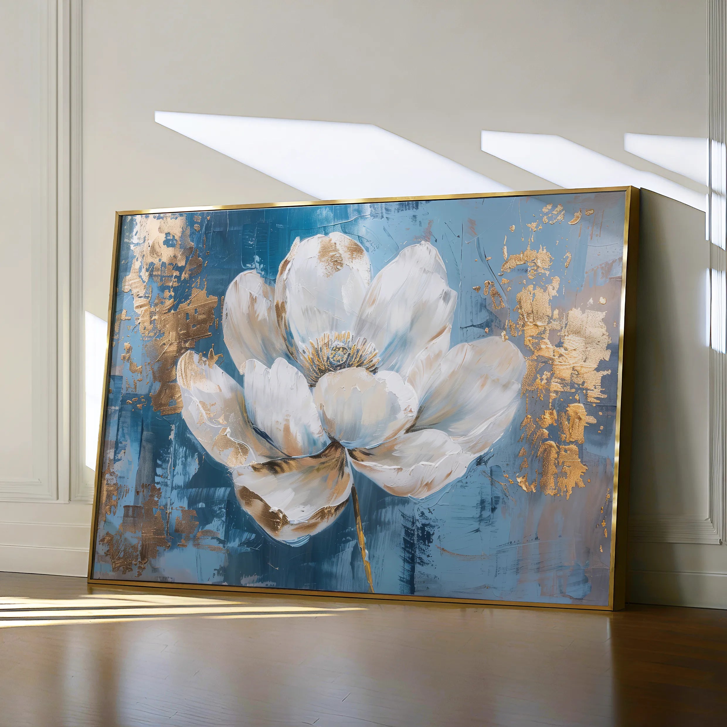 Floral 468 Canvas Art 60 x 40 cm / Black