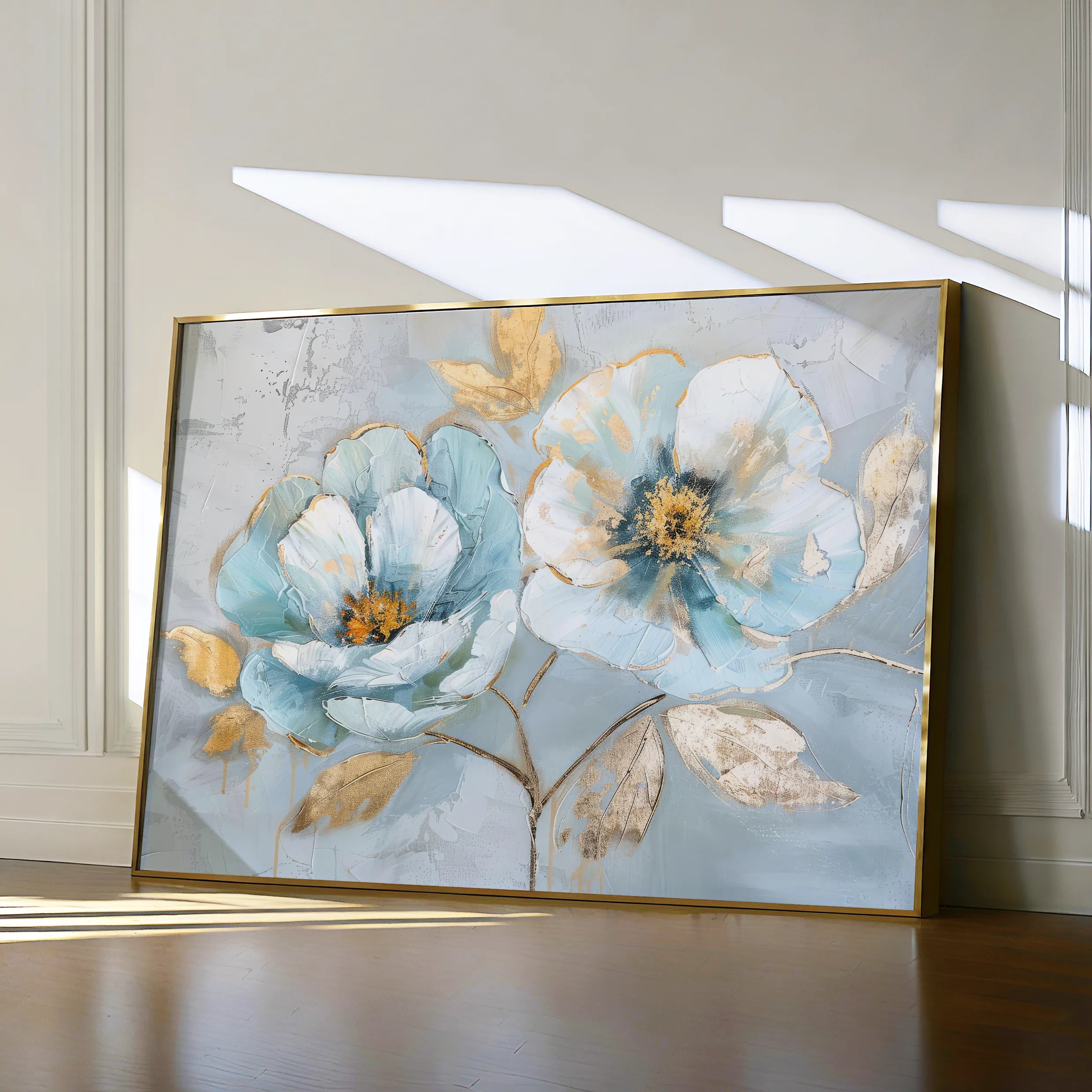 Floral 469 Canvas Art 60 x 40 cm / Black