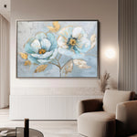 Floral 469 Canvas Art 60 x 40 cm / Black