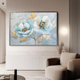 Floral 469 Canvas Art 60 x 40 cm / Black