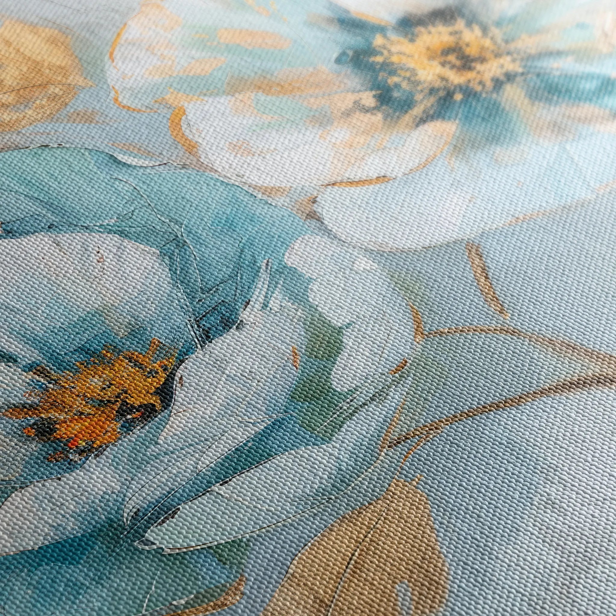 Floral 469 Canvas Art 60 x 40 cm / Black