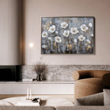 Floral 470 Canvas Art 60 x 40 cm / Black