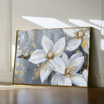 Floral 471 Canvas Art 60 x 40 cm / Black