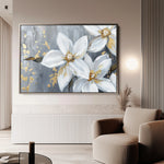 Floral 471 Canvas Art 60 x 40 cm / Black
