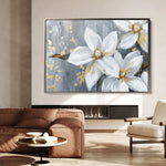 Floral 471 Canvas Art 60 x 40 cm / Black