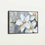 Floral 471 Canvas Art 60 x 40 cm / Black