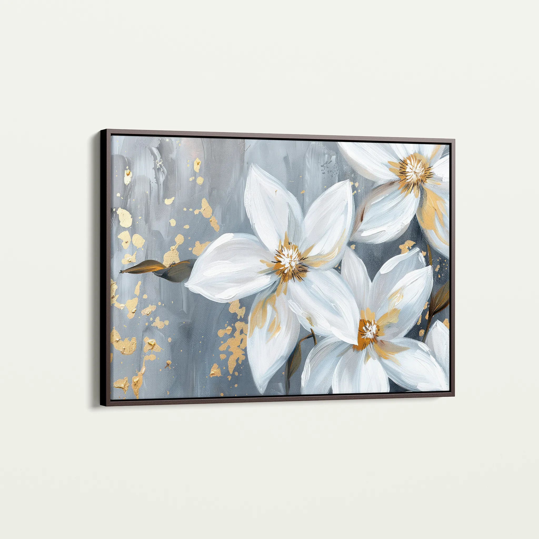 Floral 471 Canvas Art 60 x 40 cm / Black