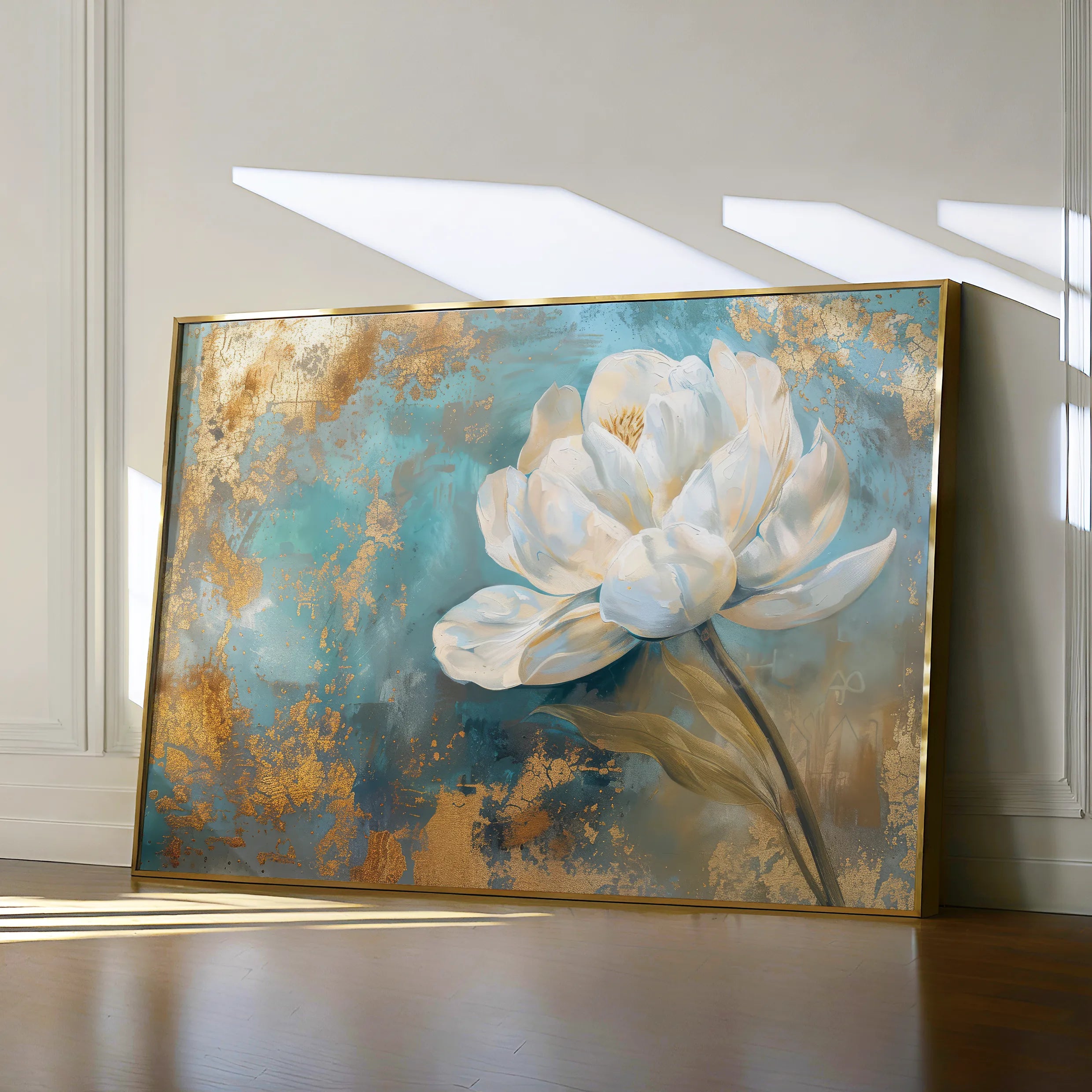 Floral 473 Canvas Art 60 x 40 cm / Black