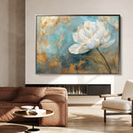 Floral 473 Canvas Art 60 x 40 cm / Black