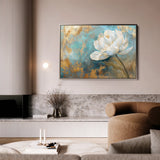 Floral 473 Canvas Art 60 x 40 cm / Black