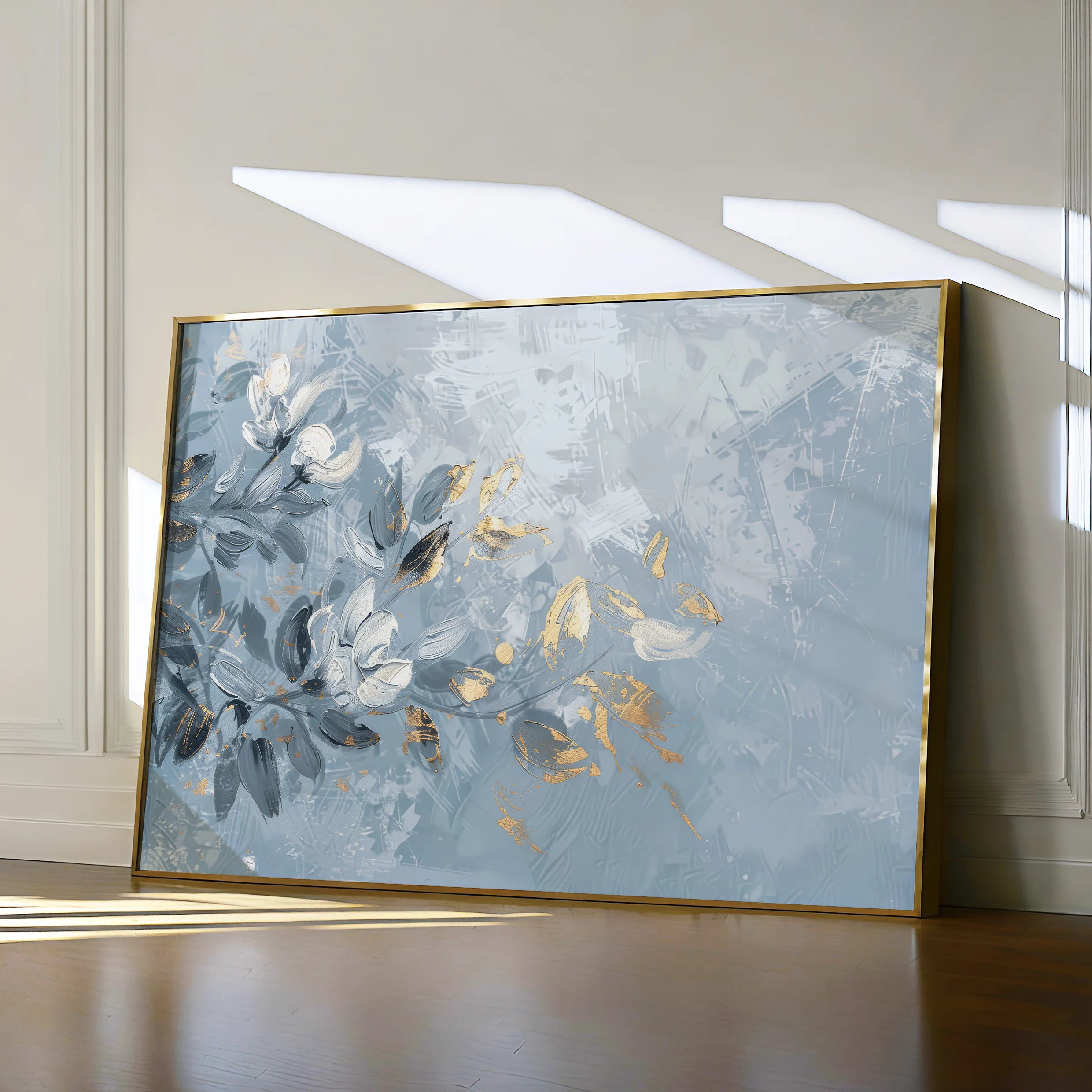 Floral 474 Canvas Art 60 x 40 cm / Black