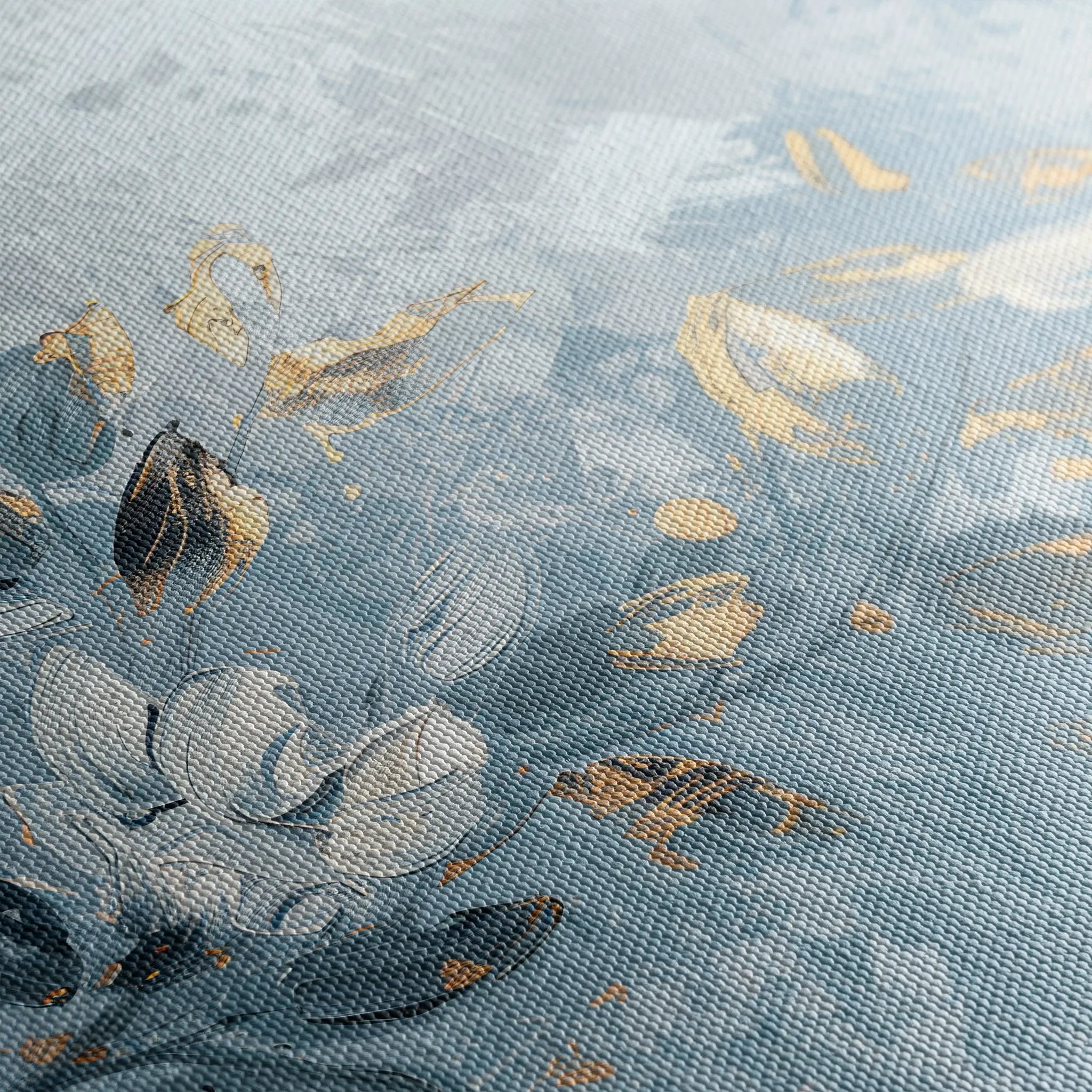 Floral 474 Canvas Art 60 x 40 cm / Black