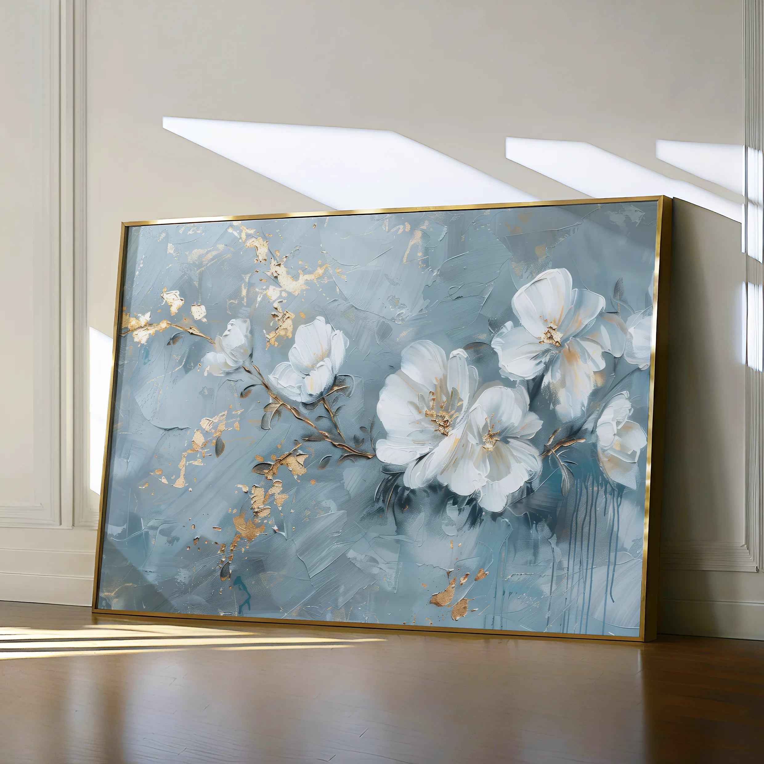 Floral 475 Canvas Art 60 x 40 cm / Black