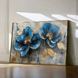 Floral 476 Canvas Art 60 x 40 cm / Black