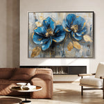 Floral 476 Canvas Art 60 x 40 cm / Black
