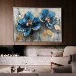 Floral 476 Canvas Art 60 x 40 cm / Black