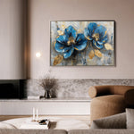 Floral 476 Canvas Art 60 x 40 cm / Black