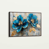 Floral 476 Canvas Art 60 x 40 cm / Black