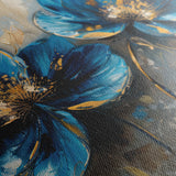 Floral 476 Canvas Art 60 x 40 cm / Black