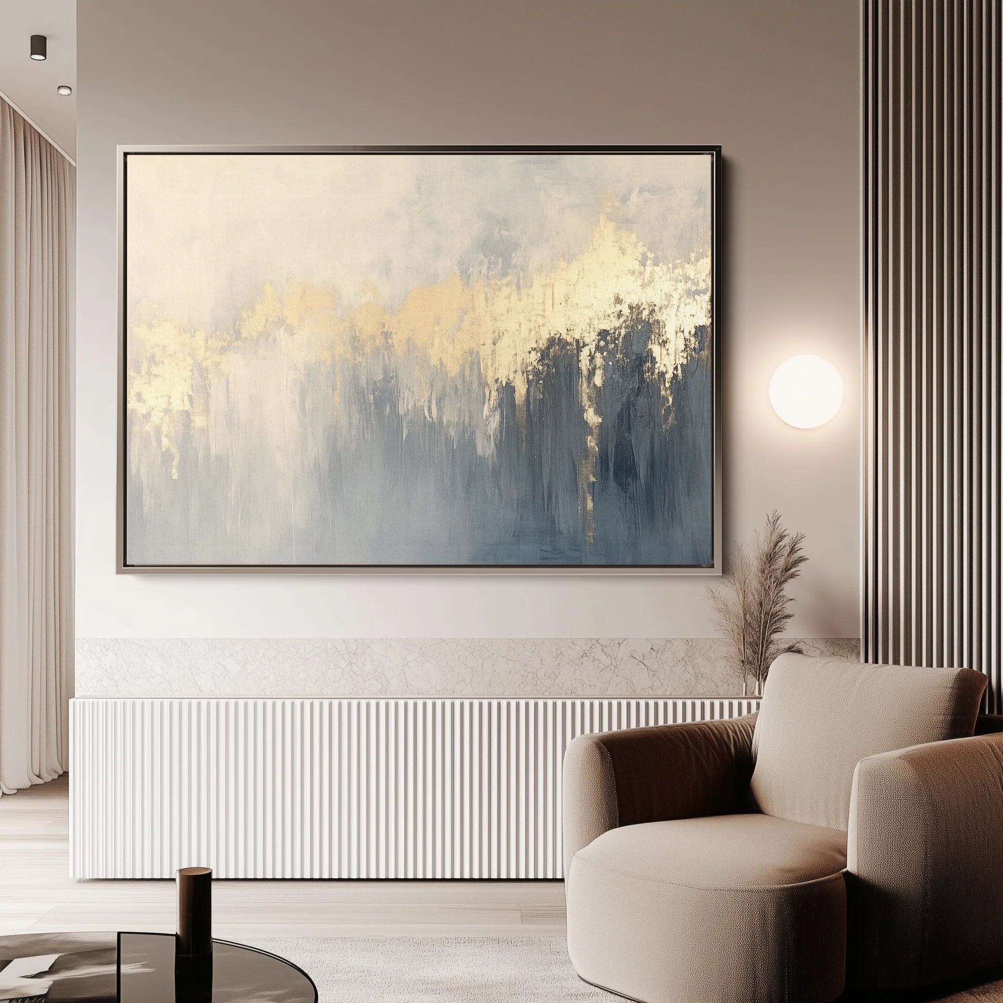 Abstract 477 Canvas Art 60 x 40 cm / Black