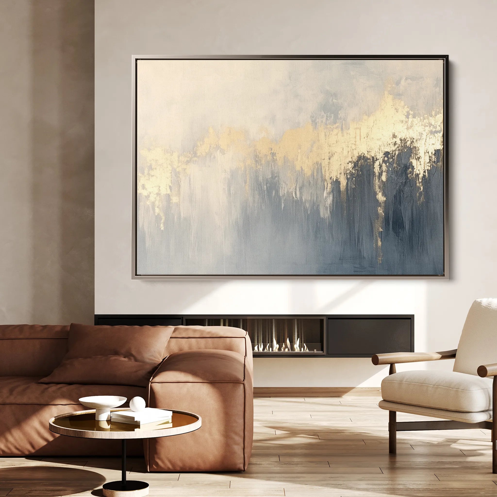 Abstract 477 Canvas Art 60 x 40 cm / Black