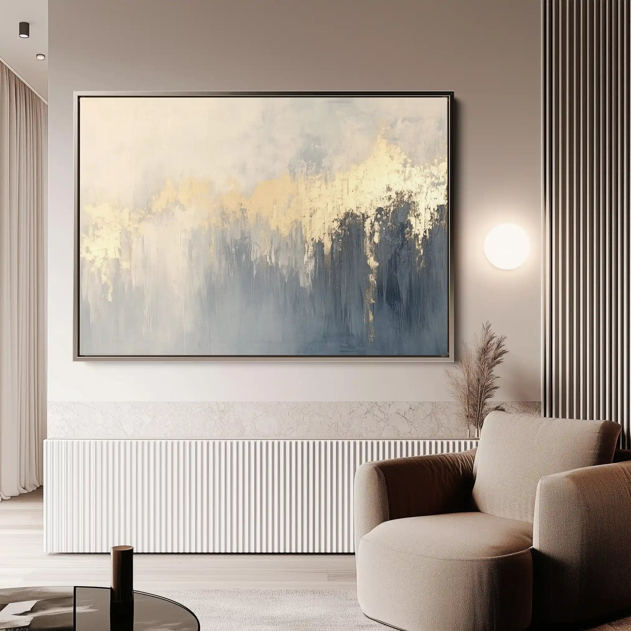 Abstract 477 Canvas Art 60 x 40 cm / Black