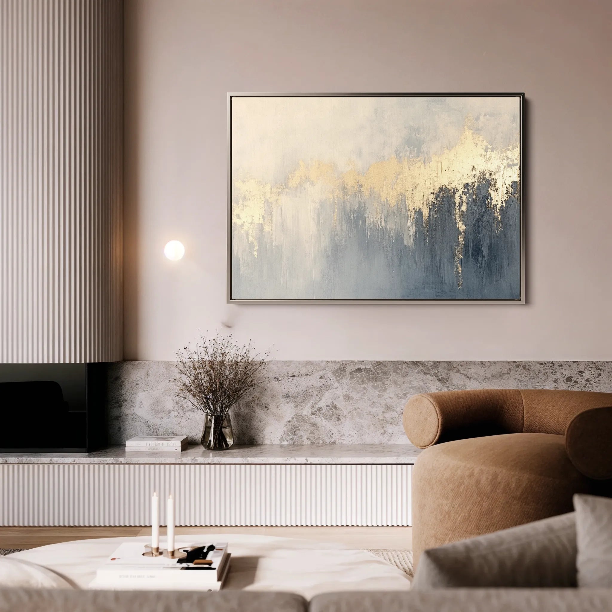 Abstract 477 Canvas Art 60 x 40 cm / Black