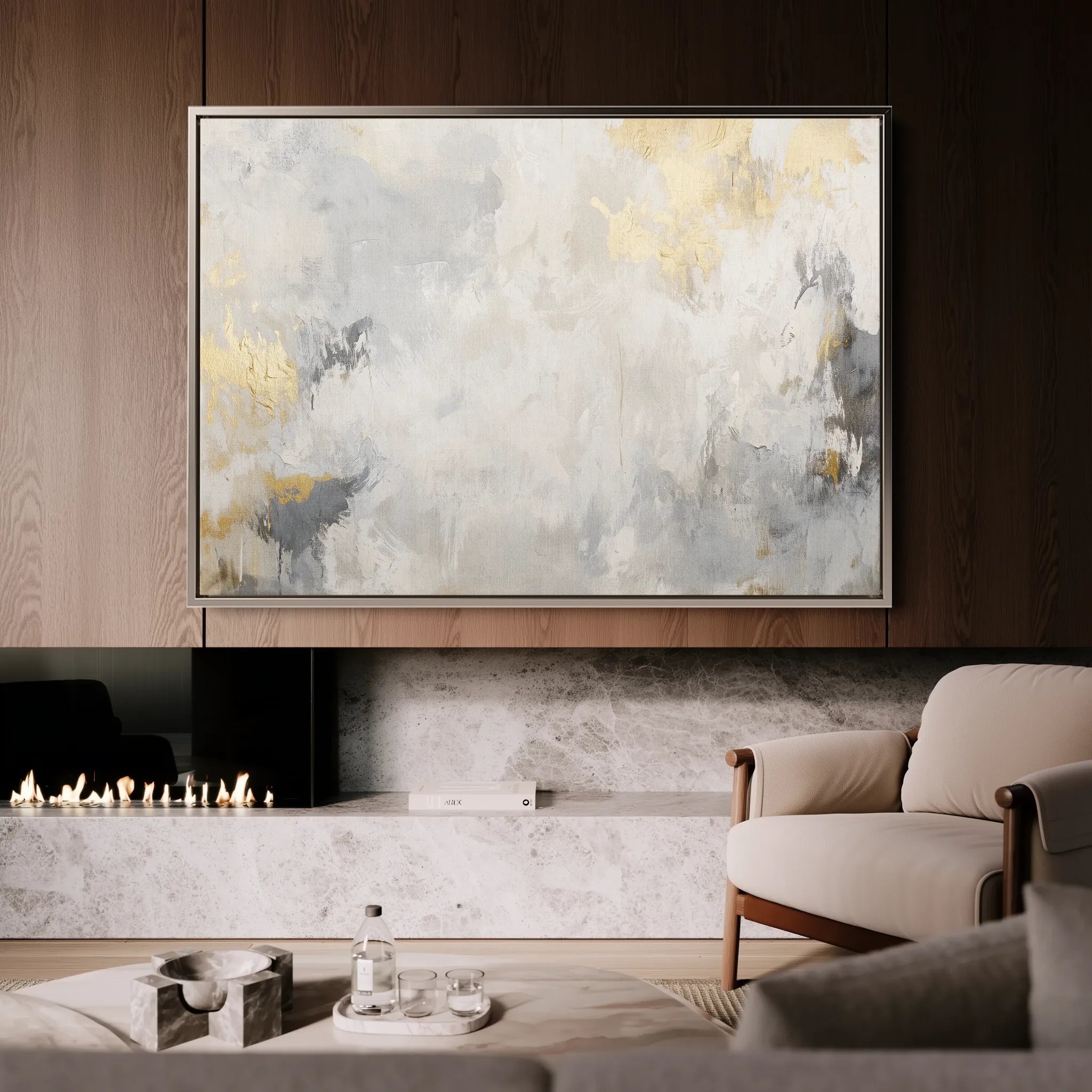Abstract 478 Canvas Art 60 x 40 cm / Black