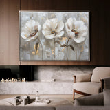 Floral 478 Canvas Art 60 x 40 cm / Black