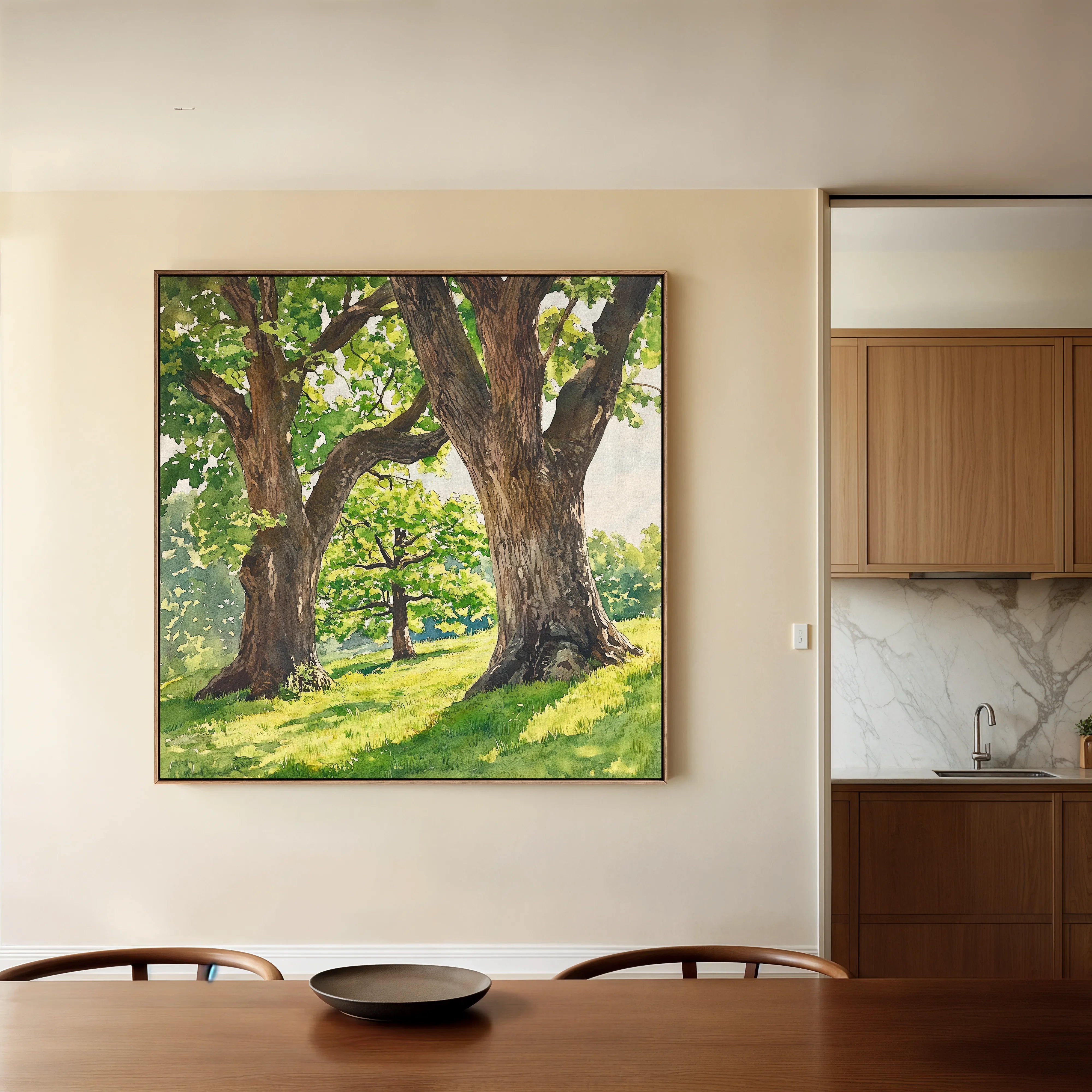 Landscape 478 Canvas Art 60 x 60 cm / Black