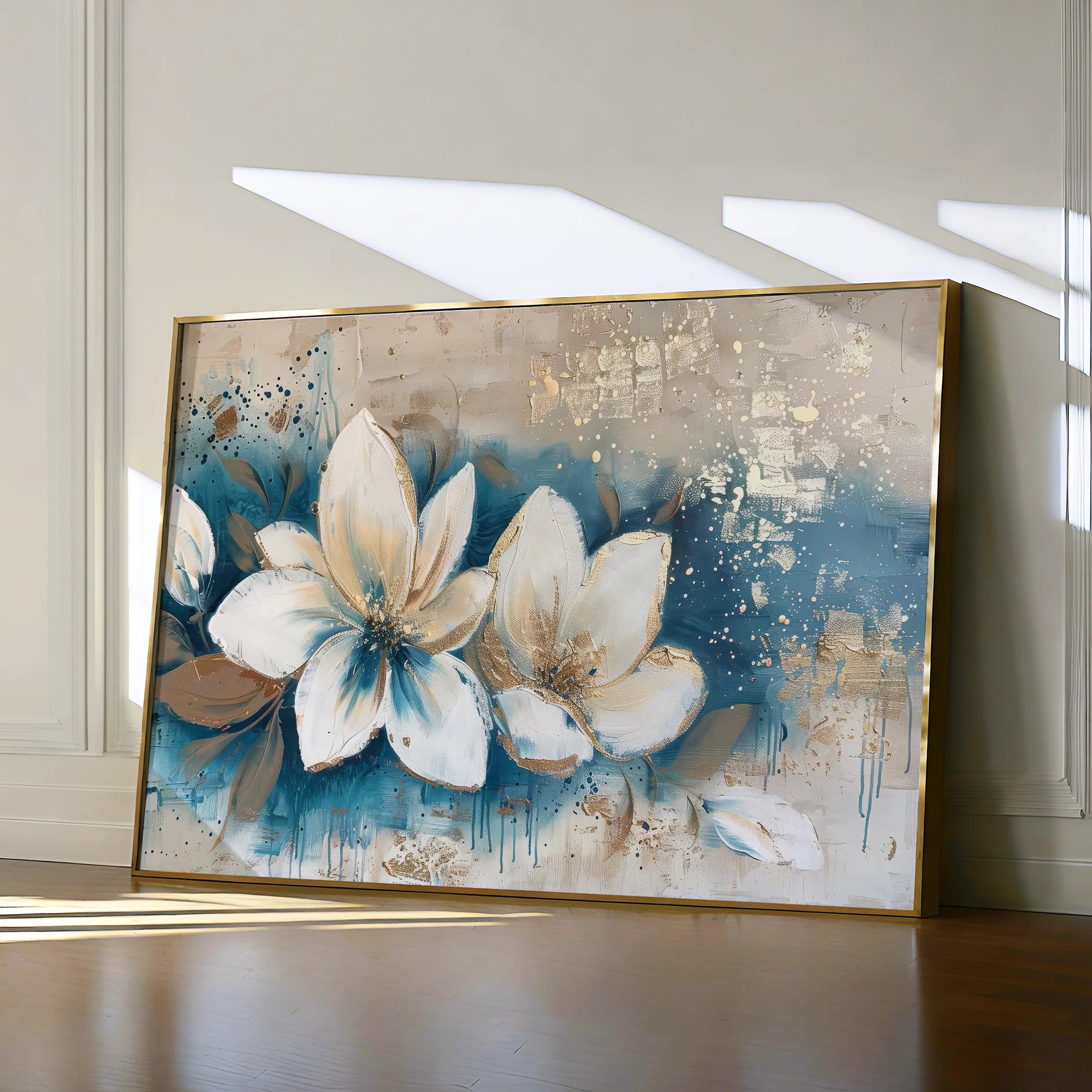 Floral 479 Canvas Art 60 x 40 cm / Black