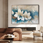 Floral 479 Canvas Art 60 x 40 cm / Black