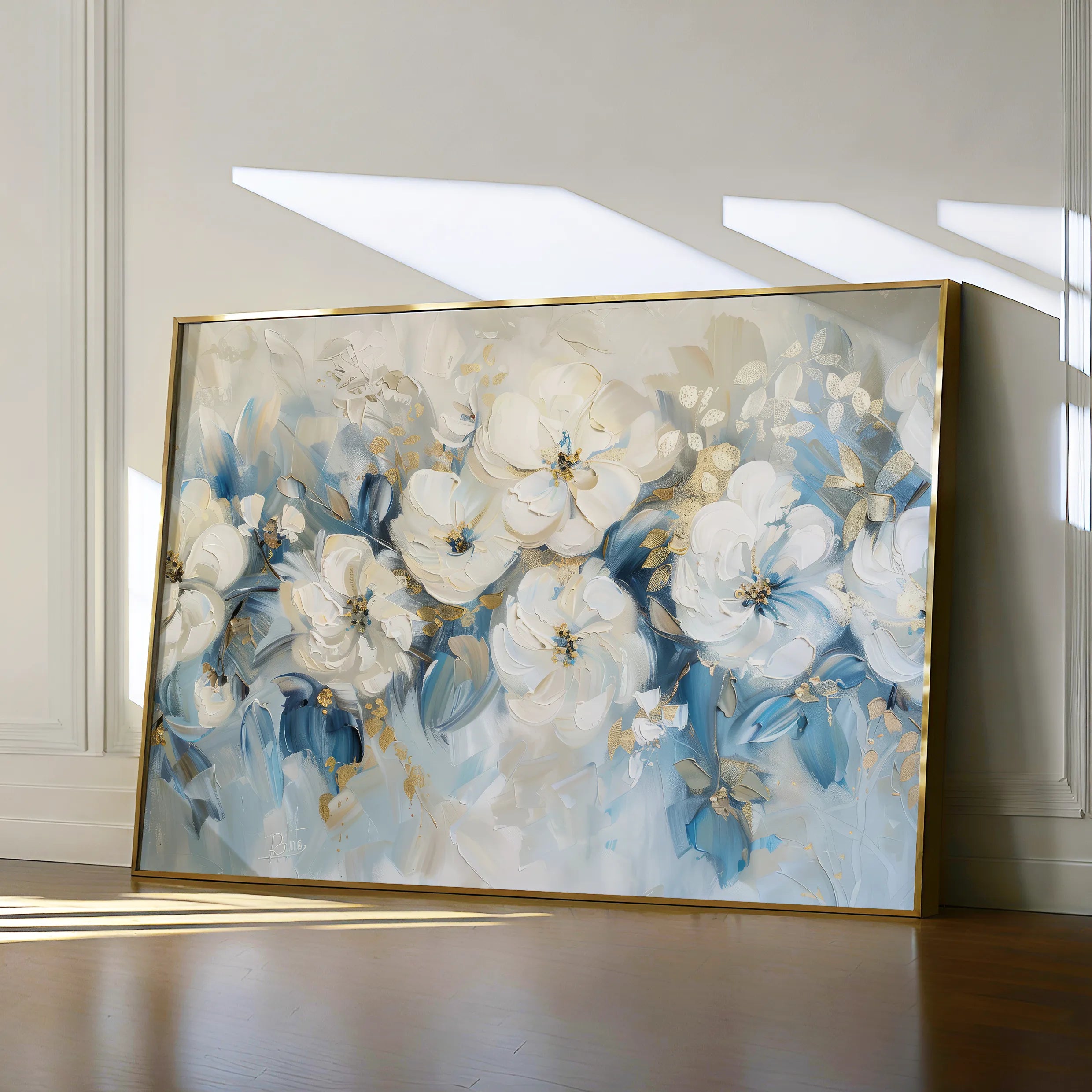 Floral 480 Canvas Art 60 x 40 cm / Black