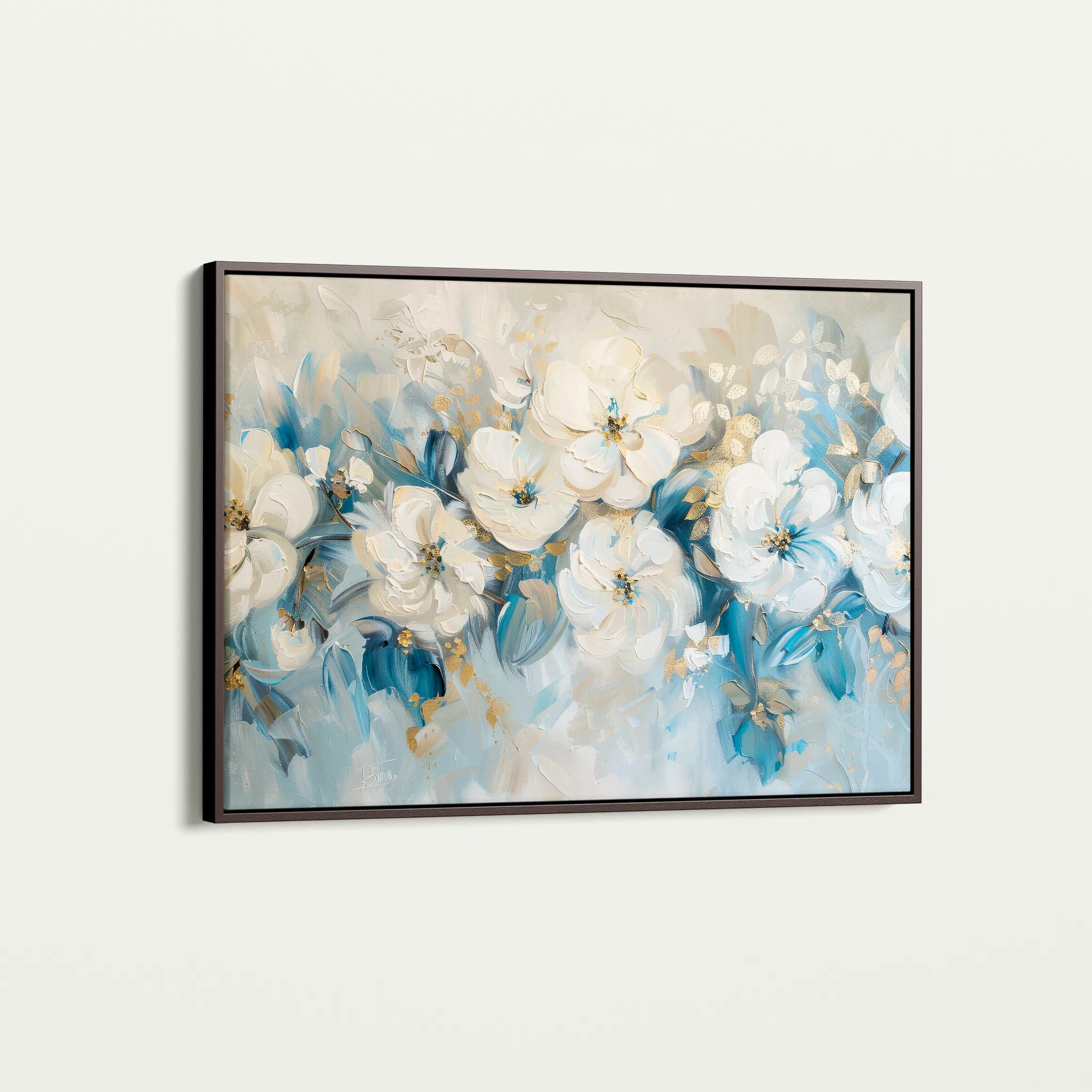 Floral 480 Canvas Art 60 x 40 cm / Black