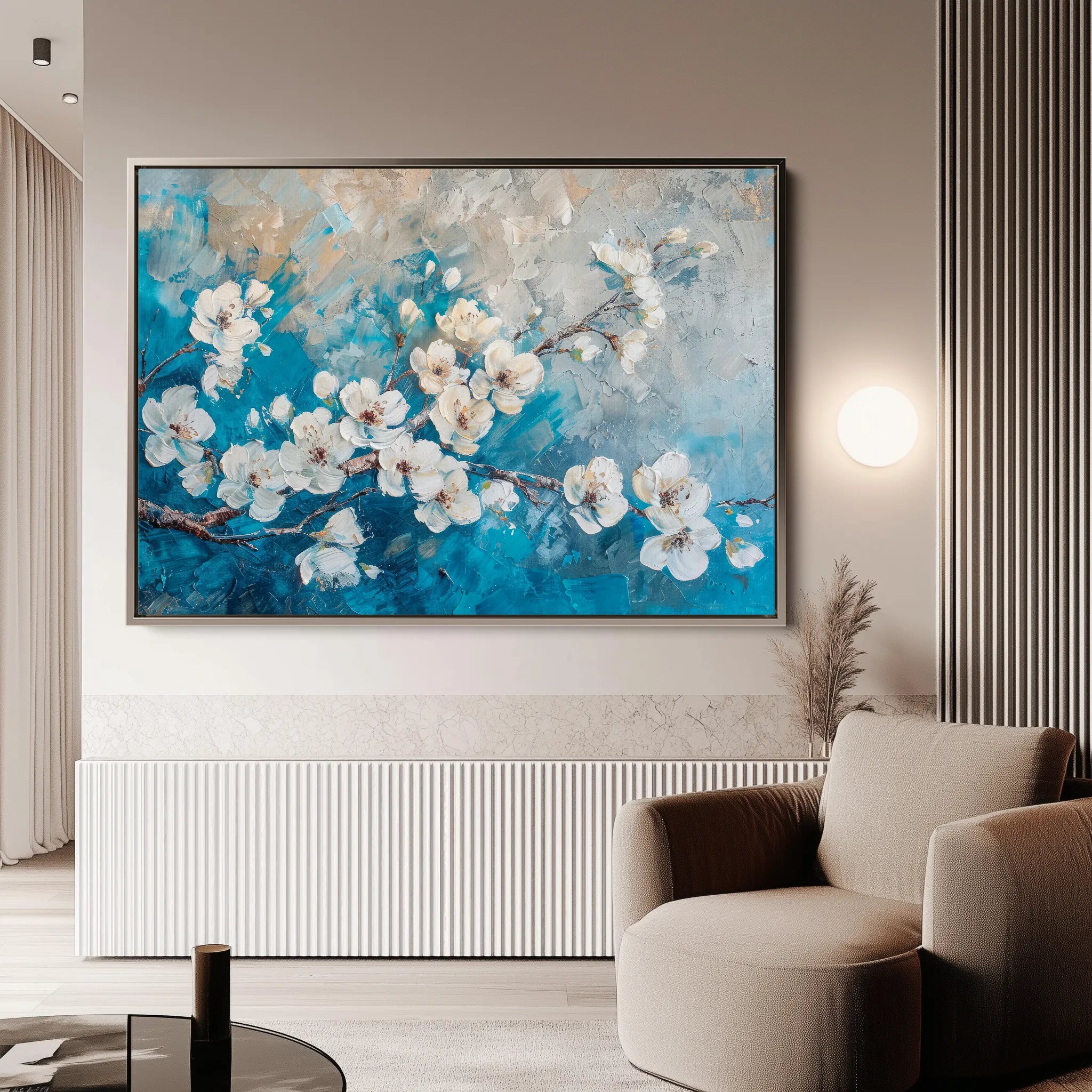 Floral 481 Canvas Art 60 x 40 cm / Black