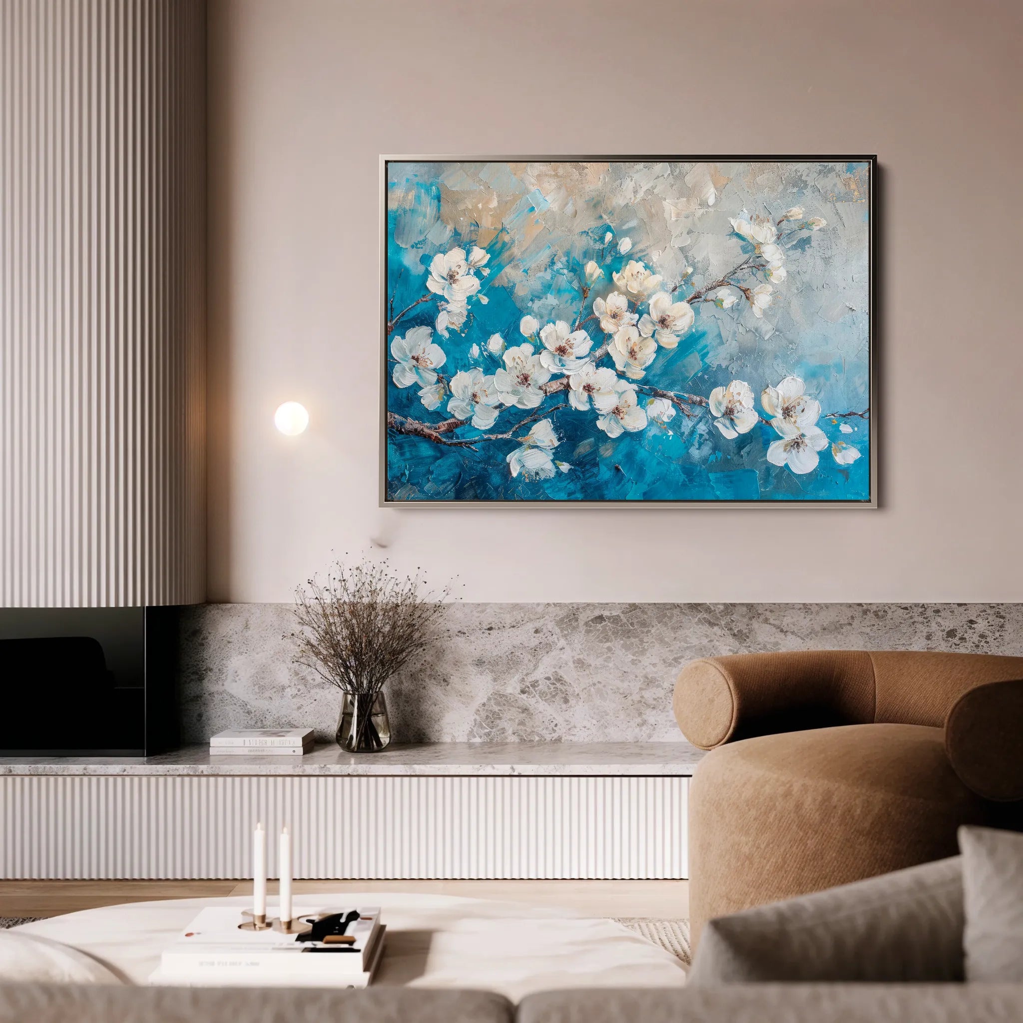 Floral 481 Canvas Art 60 x 40 cm / Black