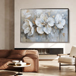 Floral 482 Canvas Art 60 x 40 cm / Black