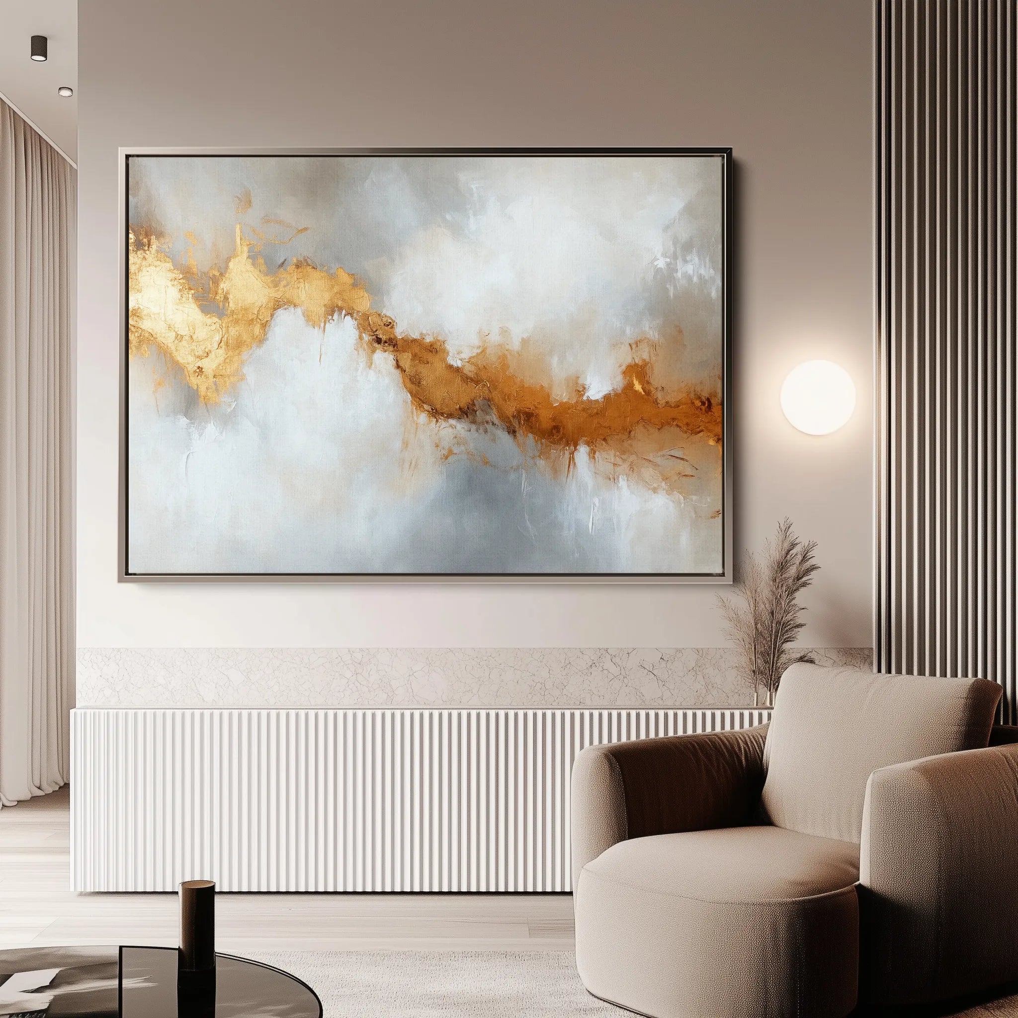 Abstract 483 Canvas Art 60 x 40 cm / Black